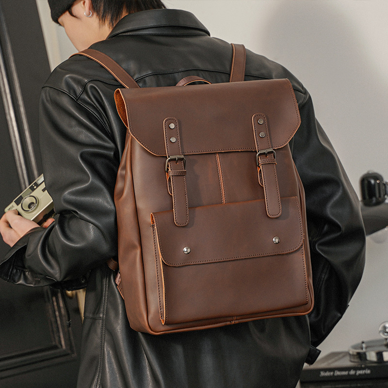 GOYN Vintage Men's Leather Bac - огляд і ціна Leather Work Rucksack Mens