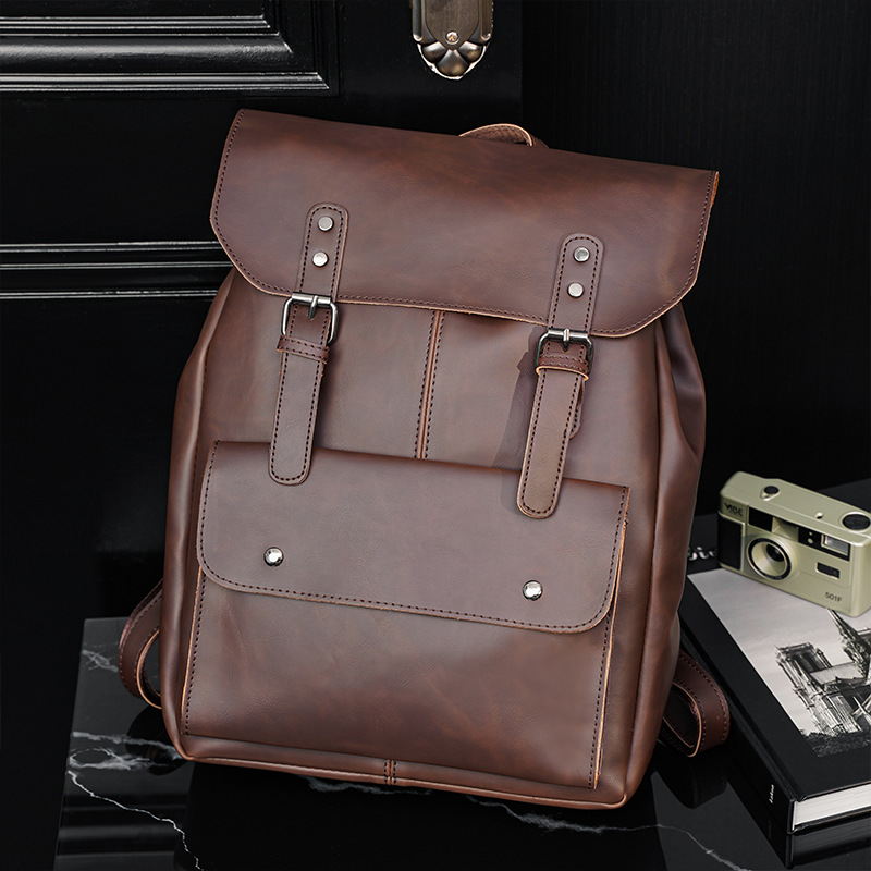 GOYN Vintage Men's Leather Bac - огляд і ціна Leather Work Rucksack Mens