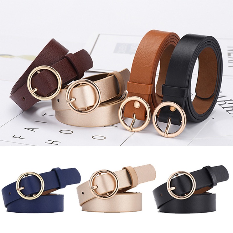 Women's Belt Round Buckle Belt - огляд і ціна Leather Work Jeans