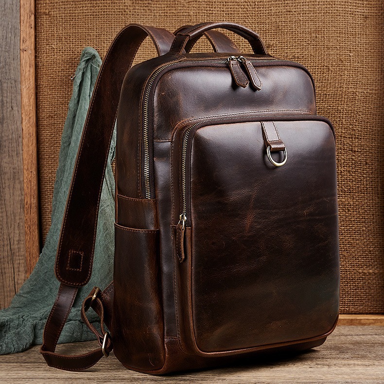 Men's Top Grain Waxed Leather  - огляд і ціна Leather Work Backpack