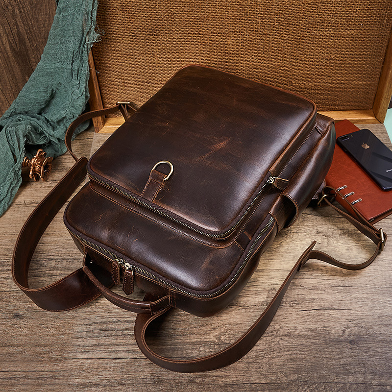 Men's Top Grain Waxed Leather  - огляд і ціна Leather Work Backpack