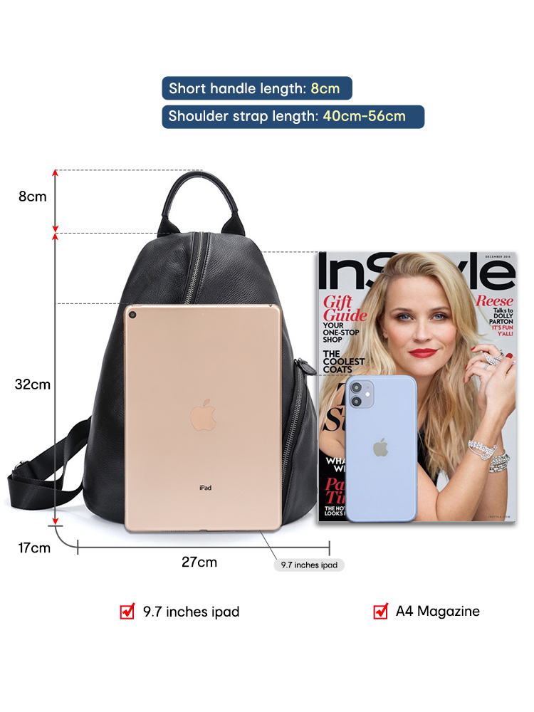 Zency Women's Genuine Leather  - огляд і ціна Leather Work Backpack