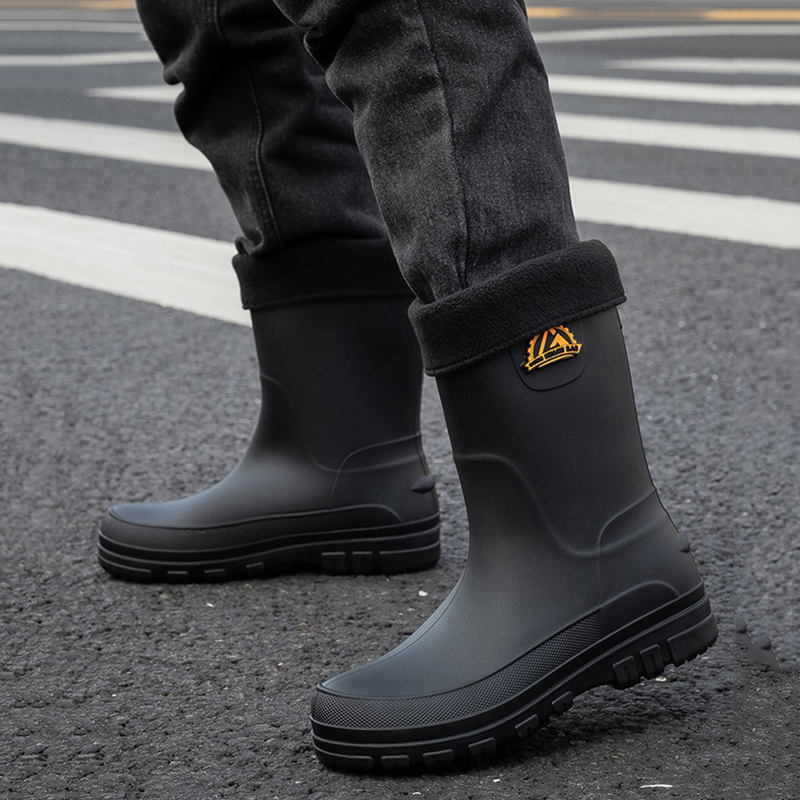 New Fashion Men Rain Boots Pla - огляд і ціна Youtube Leatherwork