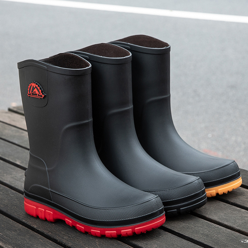 New Fashion Men Rain Boots Pla - огляд і ціна Youtube Leatherwork