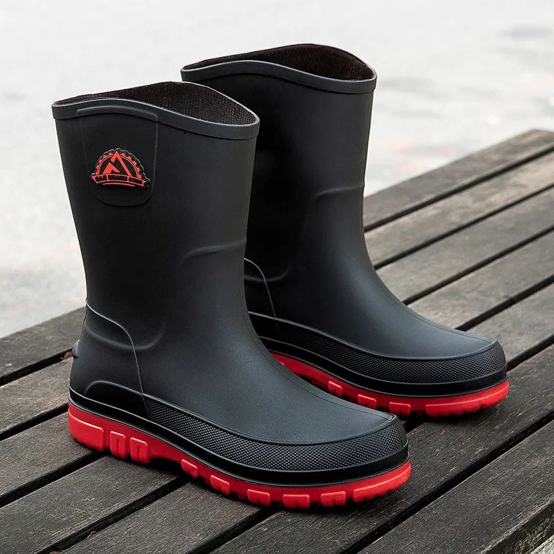 New Fashion Men Rain Boots Pla - огляд і ціна Youtube Leatherwork