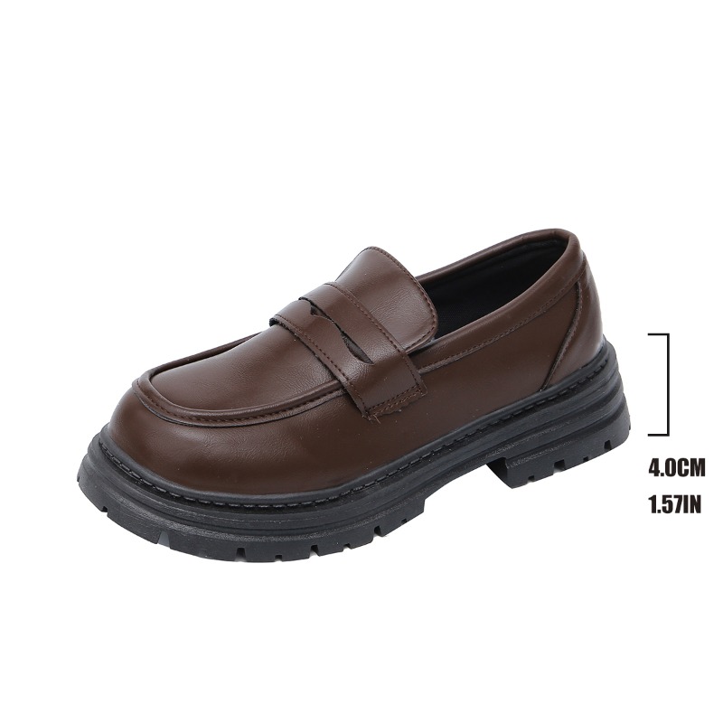 Women's Brown Leather Loafers  - огляд і ціна Leather Work Flats Women