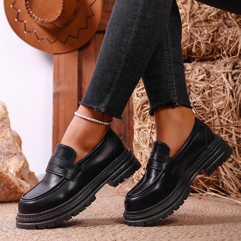 Women's Brown Leather Loafers  - огляд і ціна Leather Work Flats Women