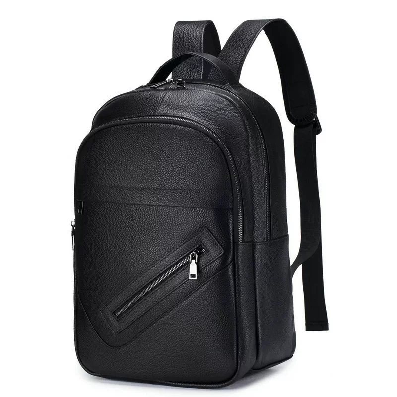 Black Genuine Leather Laptop B - огляд і ціна Leather Work Rucksack Mens