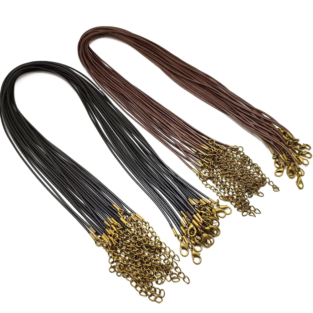 20pcs 45cm Brown Waxed Necklac - огляд і ціна Leatherwork Diy