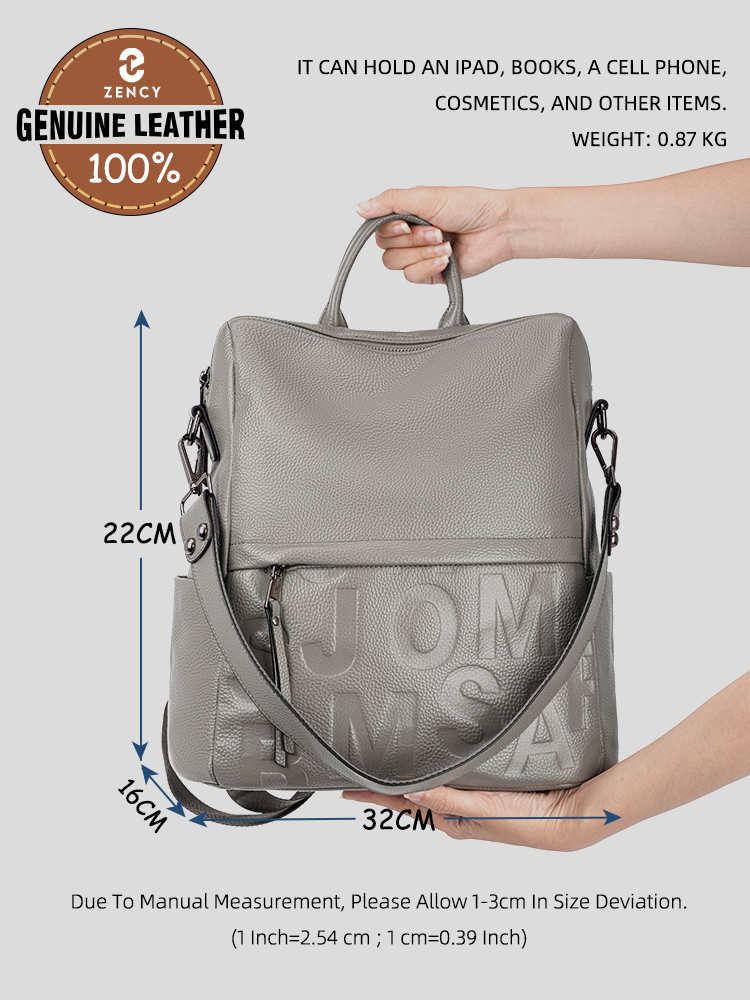 Zency Premium Genuine Leather  - огляд і ціна Leather Work Backpack