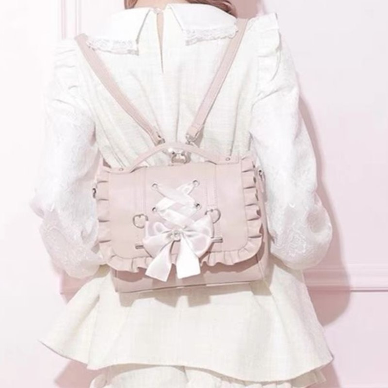 Sweet Bow Pink Mochila Women F - огляд і ціна Leather Work Backpack