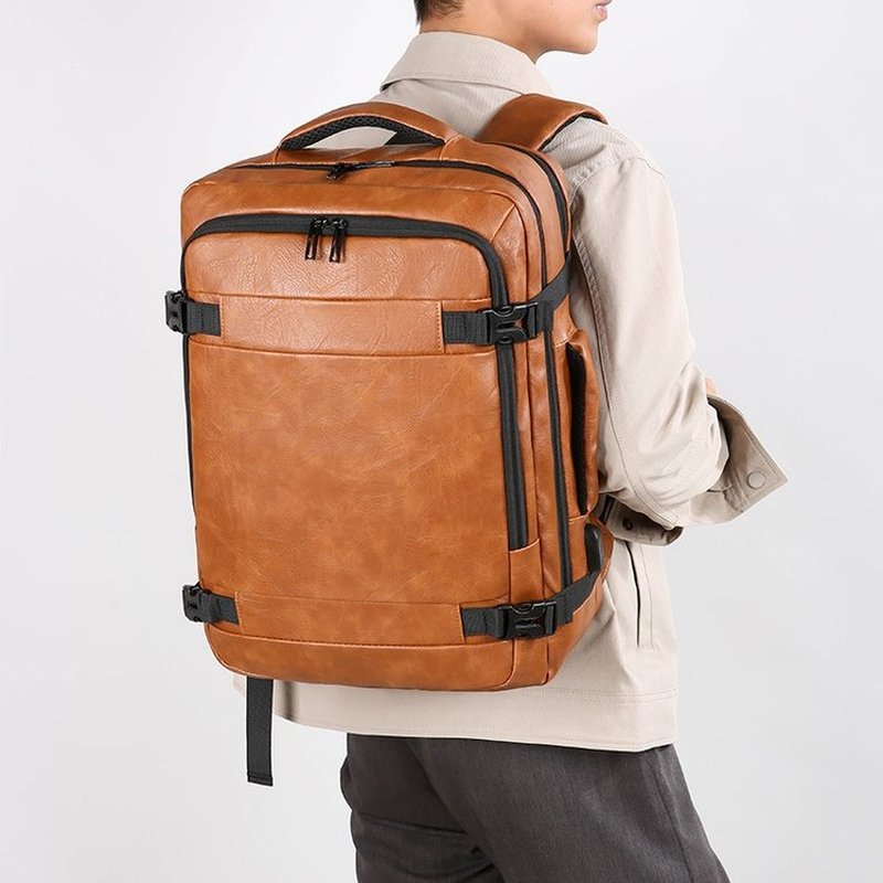 2027 NEW  Men Backpack PU Leat - огляд і ціна Leather Work Backpack