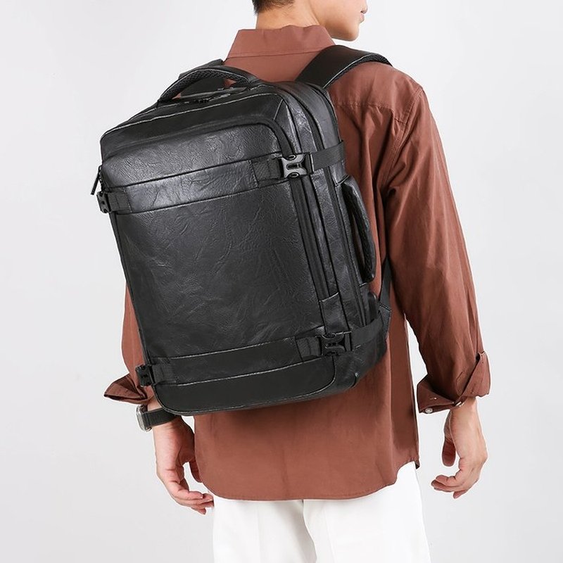 2027 NEW  Men Backpack PU Leat - огляд і ціна Leather Work Backpack
