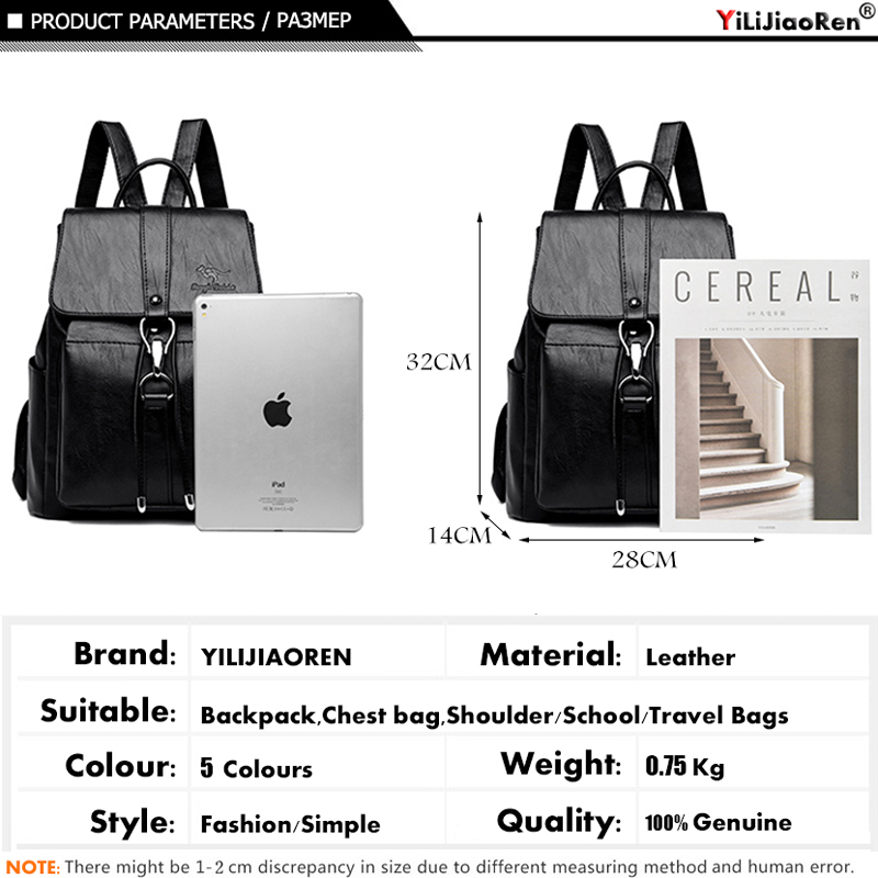 Anti Theft Backpack Women Shou - огляд і ціна Leather Work Backpack