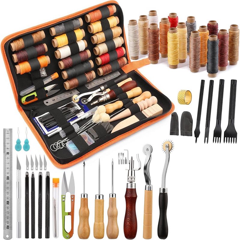 AB08-Leather Working Tools Kit - огляд і ціна Leatherwork Beginner Tools