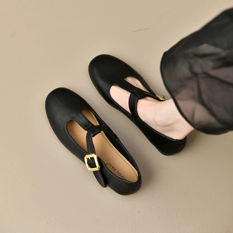 Women's T-Strap Mary Jane Flat - огляд і ціна Leather Work Flats Women