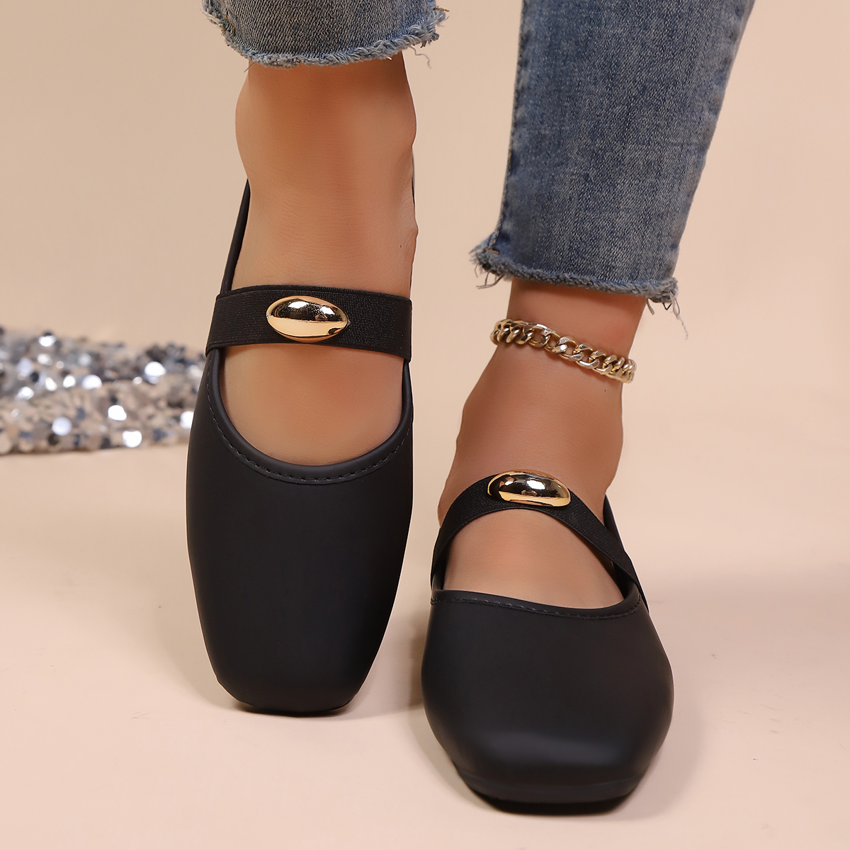 Minimalist Solid Color Mary Ja - огляд і ціна Leather Work Flats Women