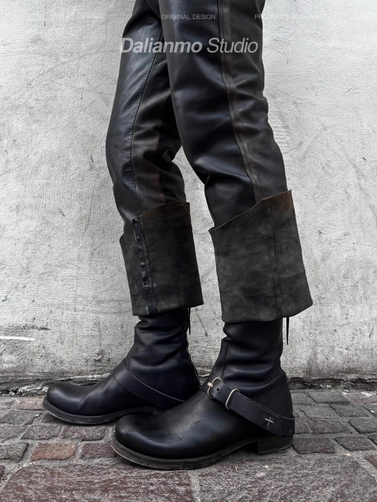 Black Cool Short Boots for Men - огляд і ціна Youtube Leatherwork