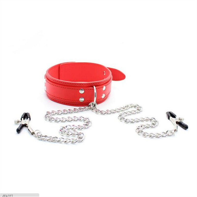 Collar with Breast/Nipple Clam - огляд і ціна Leatherwork Clamp