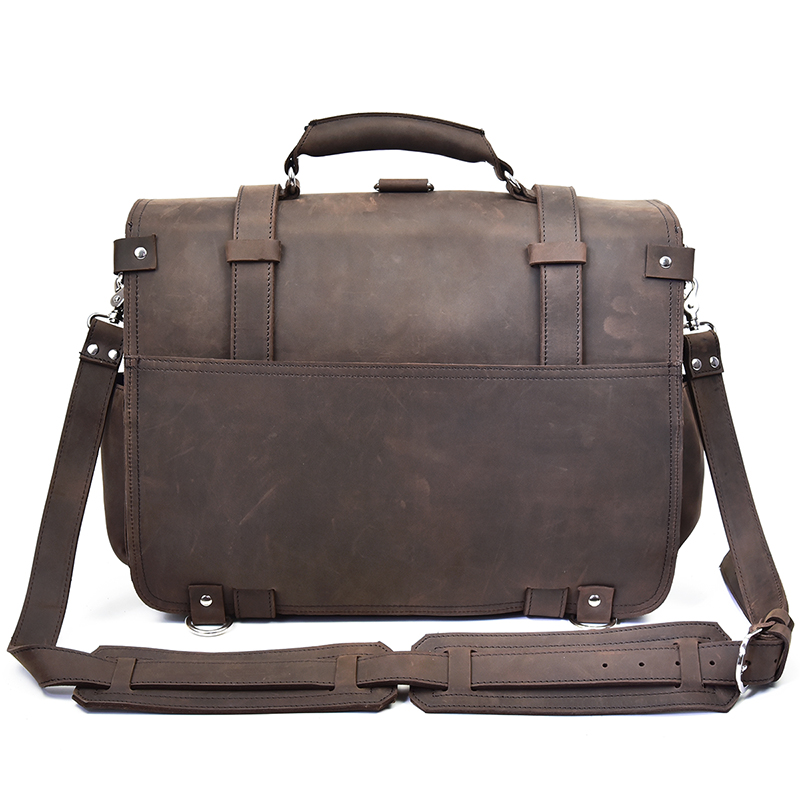 Men Thick Crazy Horse Leather  - огляд і ціна Leather Work Rucksack Mens