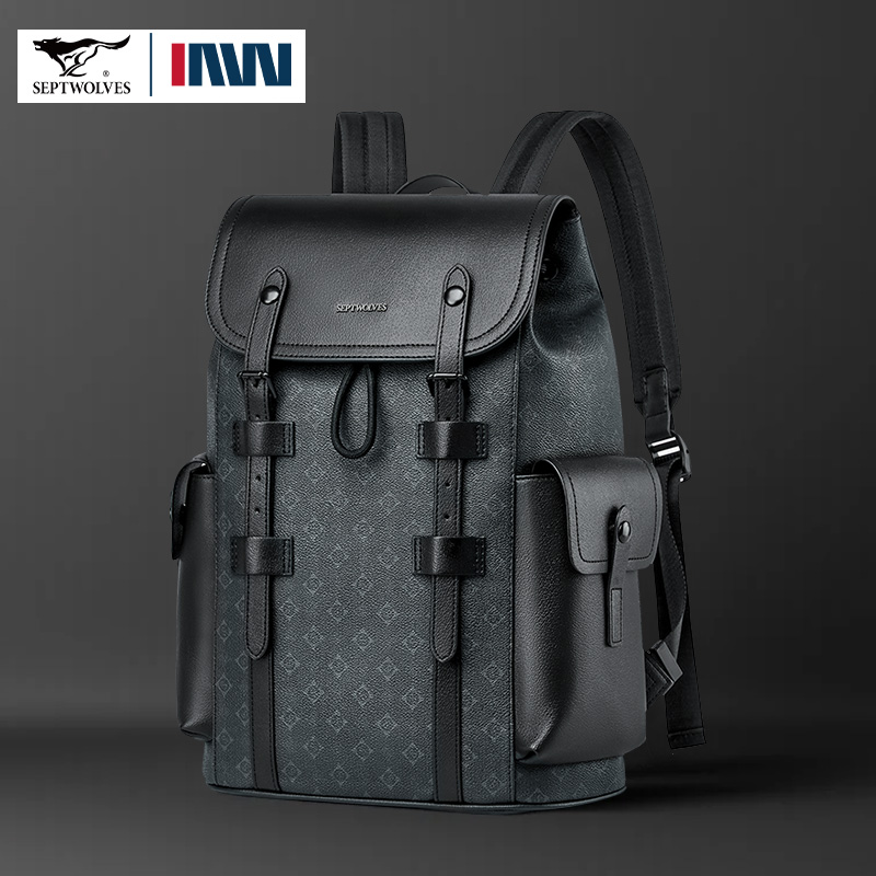 Septwolves High Quality Busine - огляд і ціна Leather Work Rucksack Mens