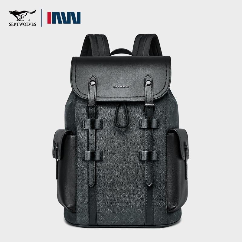 Septwolves High Quality Busine - огляд і ціна Leather Work Rucksack Mens