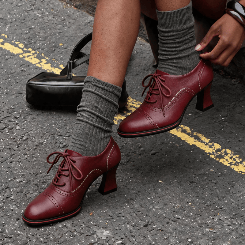 Women’s Faux Leather Brogue Ox - огляд і ціна Leather Work Flats Women