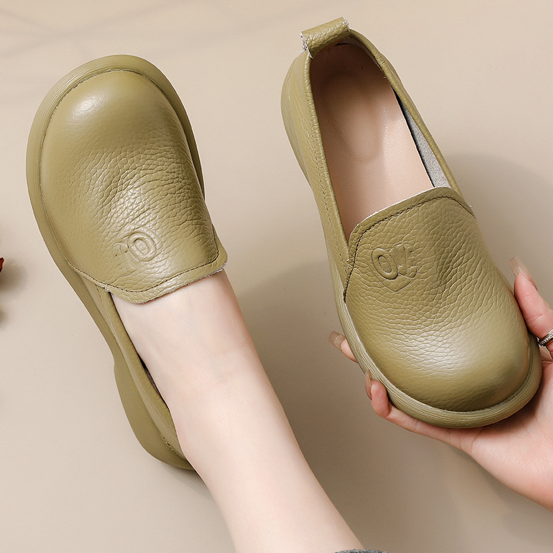 2025 Genuine Leather Loafers W - огляд і ціна Leather Work Flats Women