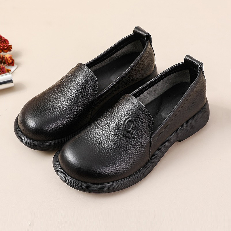 2025 Genuine Leather Loafers W - огляд і ціна Leather Work Flats Women