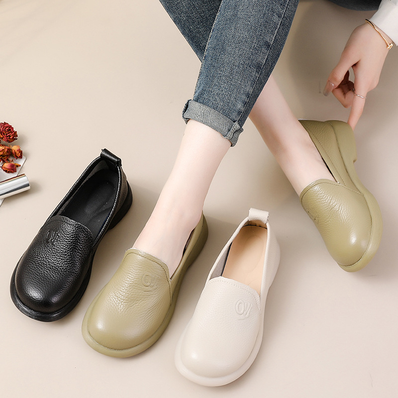 2025 Genuine Leather Loafers W - огляд і ціна Leather Work Flats Women